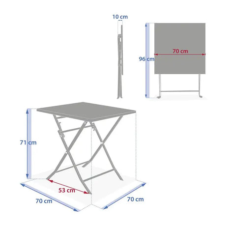 Градинска квадратна маса Hesperide Greensboro, Тъмночервен