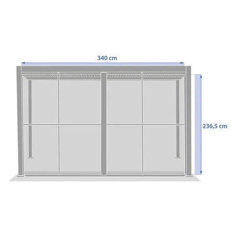 Врати Hesperide Evora, Странични, Бял поликарбонат, 3.6 m