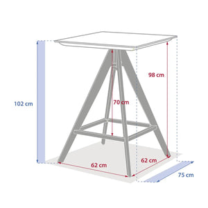 Градинска висока маса Hesperide Terzano