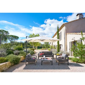 Градински чадър със странична стойка Hesperide Cayo, Пшеница, 3x3 m