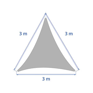Слънцезащитно платно Hesperide Curacao Solar, Триъгълно, Пшеница, 3x3x3 m
