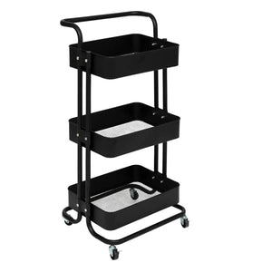 Кухненска количка 5five Black Edition, Черен, Метал, 3 нива