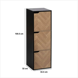 Рафт 5five Mix'n Door Chevrons, 3 отделения, Черен