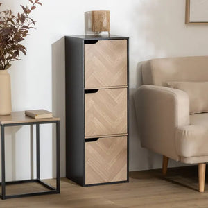 Рафт 5five Mix'n Door Chevrons, 3 отделения, Черен