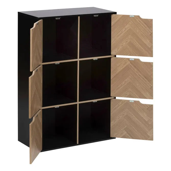 Рафт 5five Mix'n Door Chevrons, 6 отделения, Черен