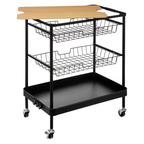 Кухненска количка 5five, Средна, Метал, С подвижен плот