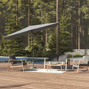 Прав накланящ се чадър Hesperide Loompa, Цвят Шисти, 2x3 m