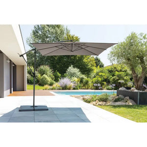 Градински чадър със странична стойка Hesperide Manoa, Таупе, 2.5x2.5 m