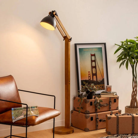 Лампион atmosphera Cuba, Дърво, Черен, 158 cm