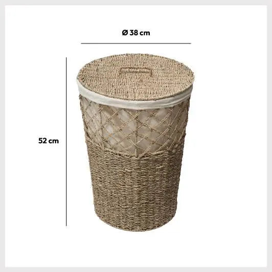 Кош за пране 5five, Кръгъл, Ротанг, 41 l