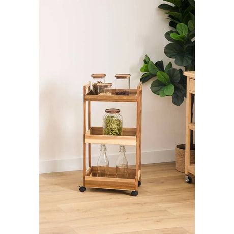 Кухненска количка 5five, Акация, 3 нива, 40x31x85 cm