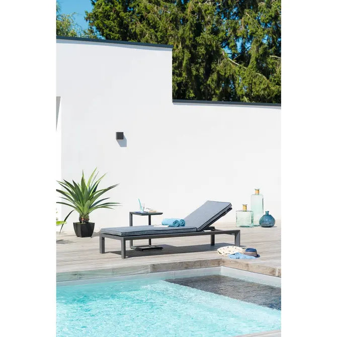 Единичен алуминиев шезлонг Hesperide Evasion, Графит