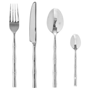 Комплект прибори Secret de Gourmet Bambou, Инокс, 24 части