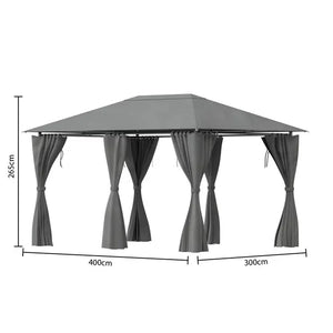Беседка Hesperide Santorini, Цвят Шисти, 3x4 m