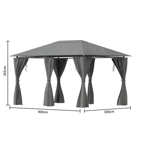 Беседка Hesperide Santorini, Цвят Шисти, 3x4 m