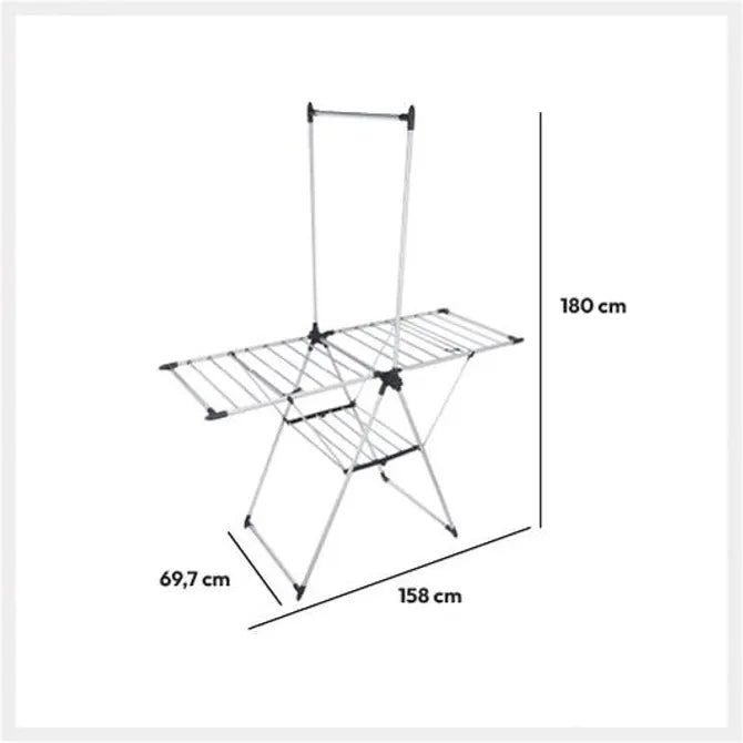 Сушилник за дрехи 5five Sinai с релса за ризи, Метал, 16 m