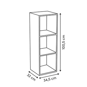 Рафт 5five Mix'n Modul, 3 отделения, MDF, 35x32x101 cm
