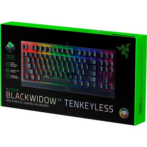 Razer BlackWidow V3 TKL Gaming Keyboard, Green Optical Switches, Black