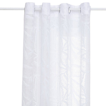 Sheer Lazi 140 x 240 cm leaf white pattern