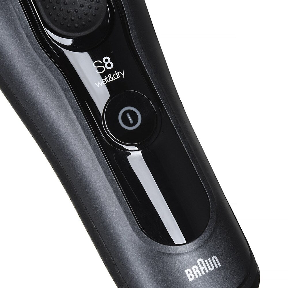 Самобръсначка Braun Series 8 8413s Wet&Dry, AutoSense, 4 бръснещи елемента, SensoFlex, Комплект за пътуване, Черен