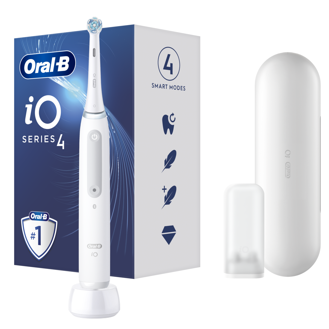 Електрическа четка за зъби Braun Oral-B iO4, Бял