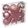 Коледен комплект за елха atmosphera Colorama De Noel, 18 части, Розов