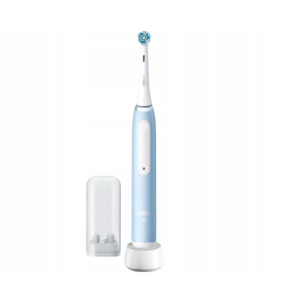 Електрическа четка за зъби, Oral-B iO Series 3 Ice Blue 730850, Alabaster, Син