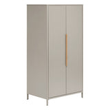 Outdoor cabinet Ironia height 180 cm galvanized steel coffee