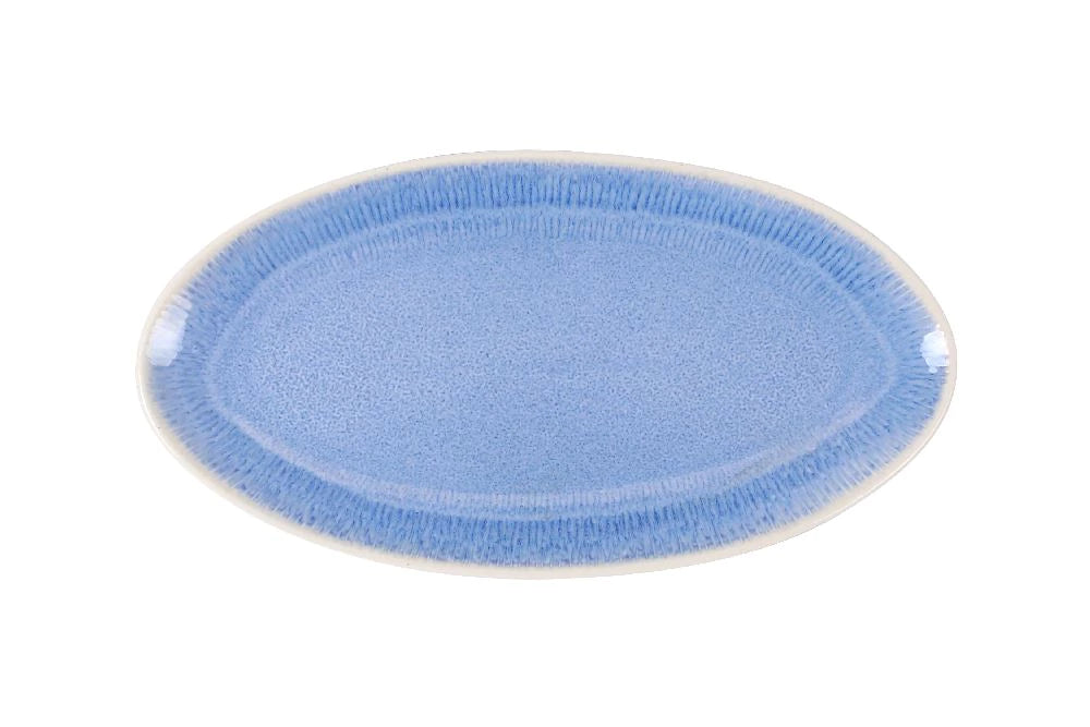 Плато овал LA MEDITERRANEA Calobra Blue, 27x14 cm, порцелан