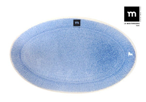 Плато овал LA MEDITERRANEA Calobra Blue, 34x21 cm, порцелан