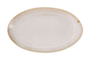 Плато овал LA MEDITERRANEA Calobra Cream, 34x21 cm, порцелан