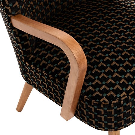 Кресло с подлакътници atmosphera Chiara, Шенил, Черен