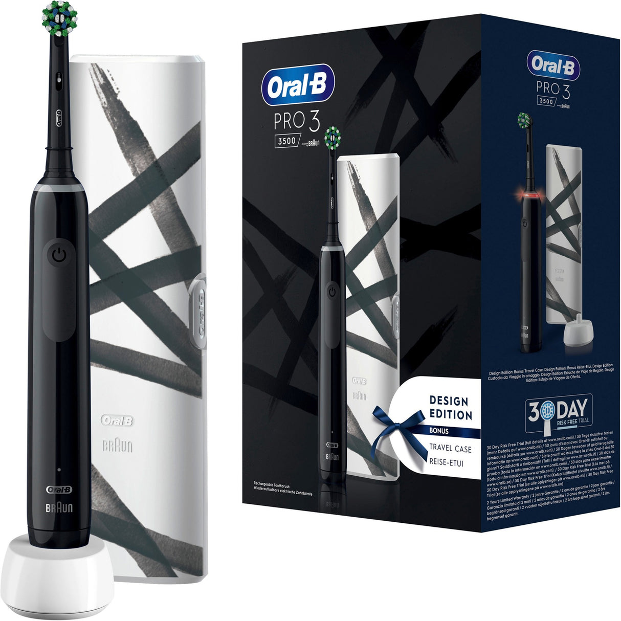 Oral-B Electric Toothbrush Set, Pro 3 3500 Design, Black