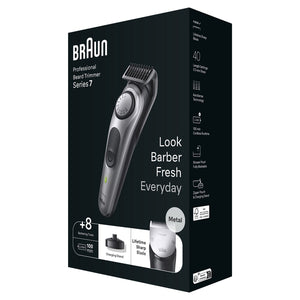 Braun Face Trimmer, Steel, Autonomy 100 min., Black/Grey