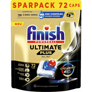 Капсула за съдомиялна Finish Ultimate Plus, 72 измивания