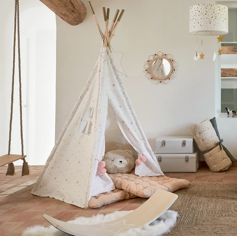 Детска палатка Аtmosphera Teepee, 130x130x160 см, Розов