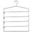 Закачалка за панталони 5five, Метал и PVC, 5 чифта, Сива