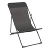 Folda deck chair steel frame grey textilene