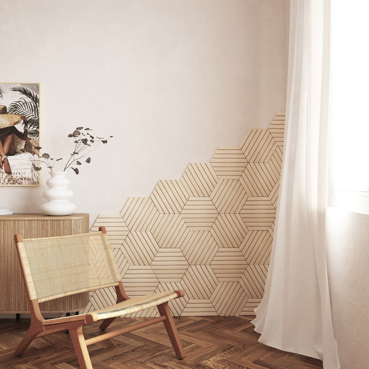 Комплект декоративен панел atmosphera Colva, MDF, 30x26 cm, 3 бр