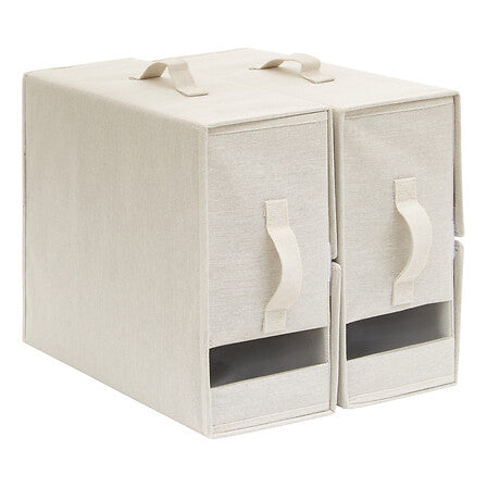 Кош за пране с капак 5five Dressy+, Бежов, 15.5 x 40.5 x 31.5 cm