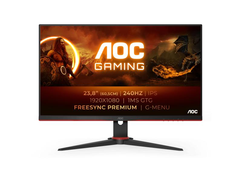 Монитор AOC 24G2ZE/BK 0.275 мм, 178°/178°, IPS, 23.8 ", 60.5 см, 1920x1080, 240.00 Hz, HDMI, DisplayPort