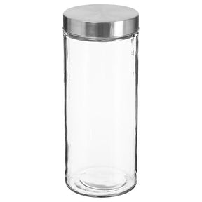 Буркан с капак 5five Nixo, Стъкло и инокс, 2L, Прозрачен