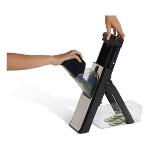Piston mandoline Silver Pro height 36.5 cm black