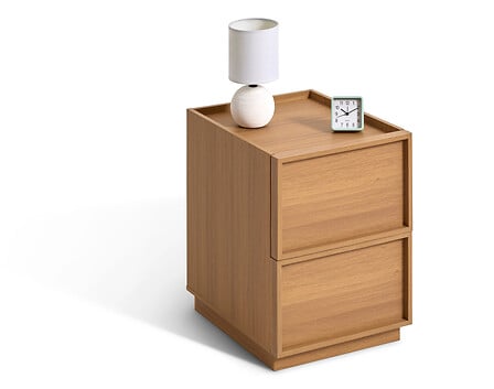 Нощно шкафче 5five Framy, 2 чекмеджета, Кафяво, 54 cm