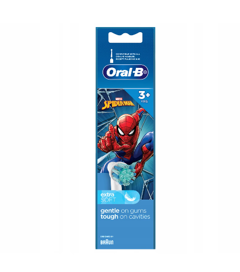 Electric toothbrush head Oral-B Kids Spiderman, 4 pcs