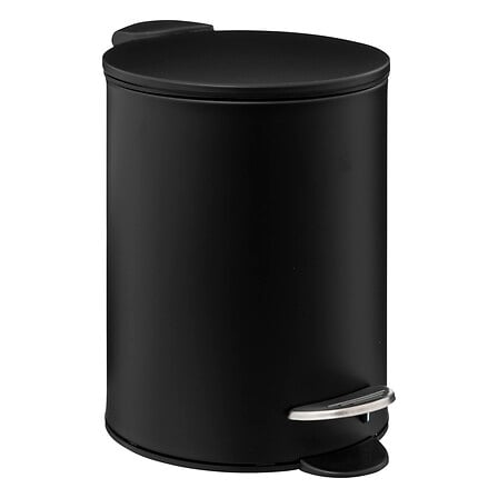 Кош за боклук 5five Colors, Метал, Педал, 3L, Черен