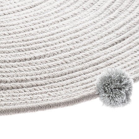 Детски килим atmosphera Pompom, Сив, 90 cm