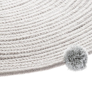 Детски килим atmosphera Pompom, Сив, 90 cm