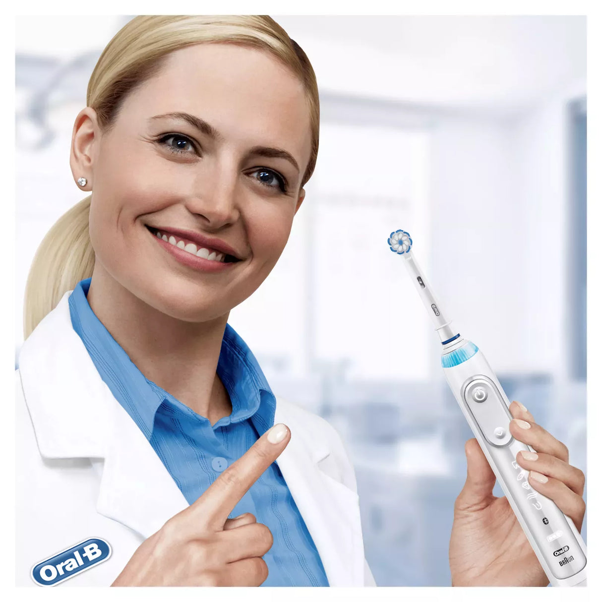 Електрическа четка за зъби Oral-B Genius X 20100S 247166, Бял