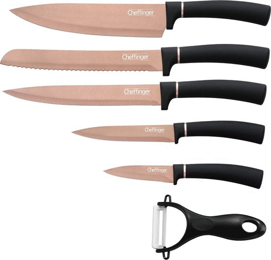 Set of ceramic knives Cheffinger CF MB12, 6 pieces